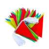 Small 20X30cm opening ceremony small string flags, small colorful string flags, triangular flags, warning flags, and colorful flags wholesale Specification image